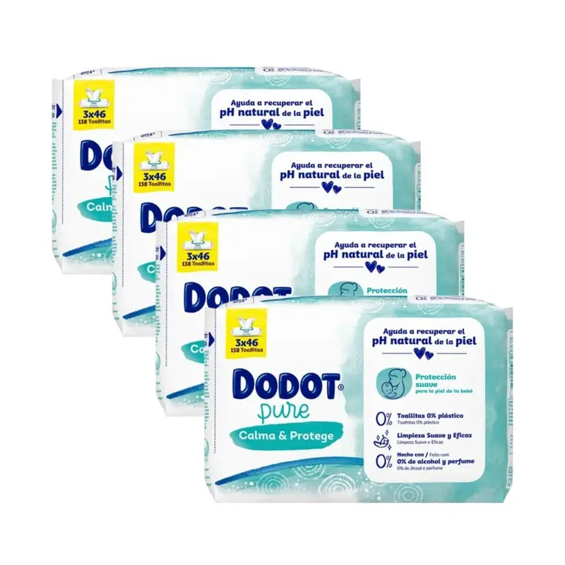 Dodot Pure Soothe & Protect Baby Wipes, 12 X 46 pieces