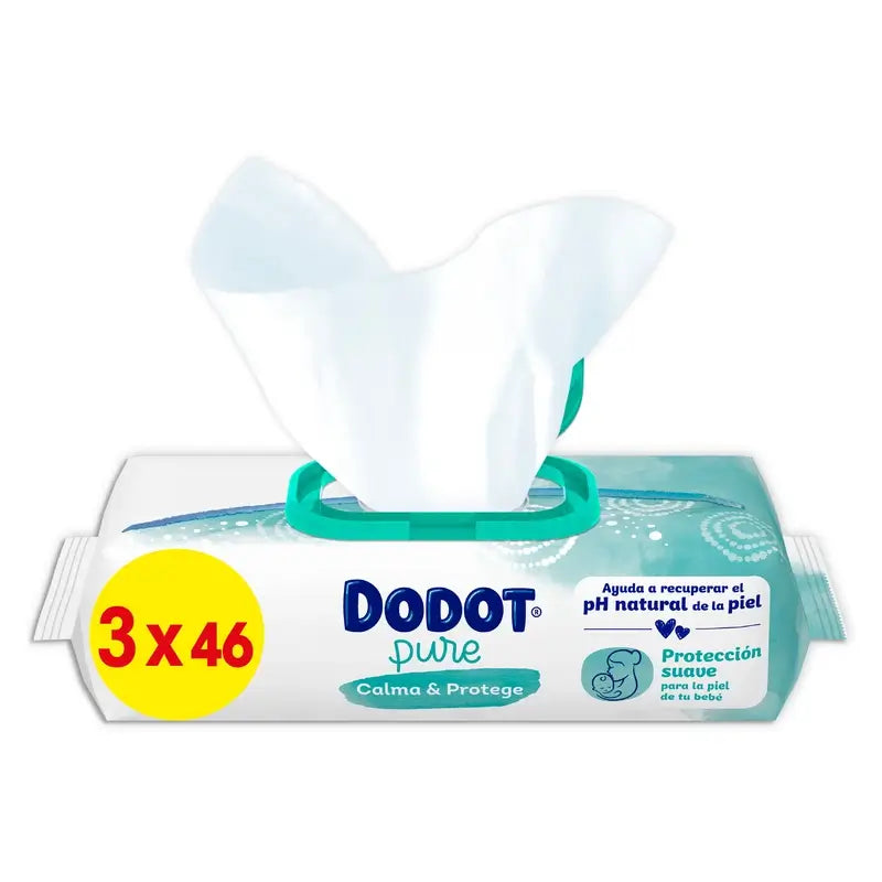 Dodot Pure Soothe & Protect Baby-Feuchttücher, 12 X 46 Stück
