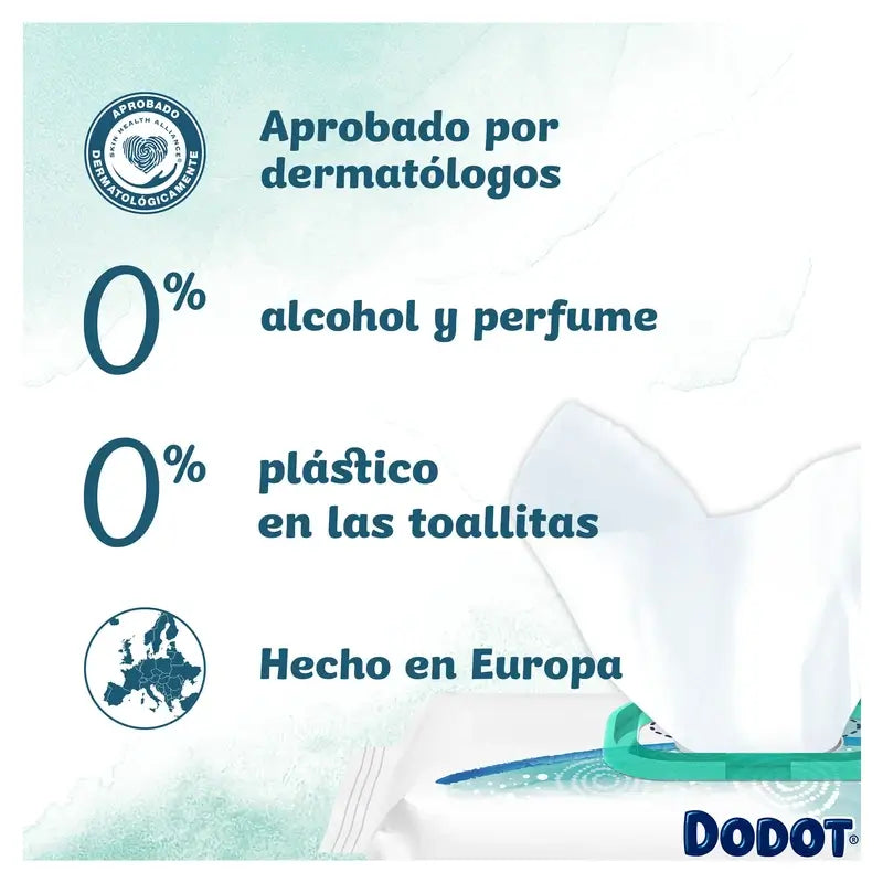 Dodot Pure Soothe & Protect Baby-Feuchttücher, 12 X 46 Stück