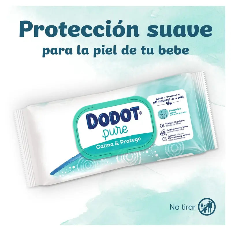 Dodot Pure Soothe & Protect Baby-Feuchttücher, 18 X 46 Stück