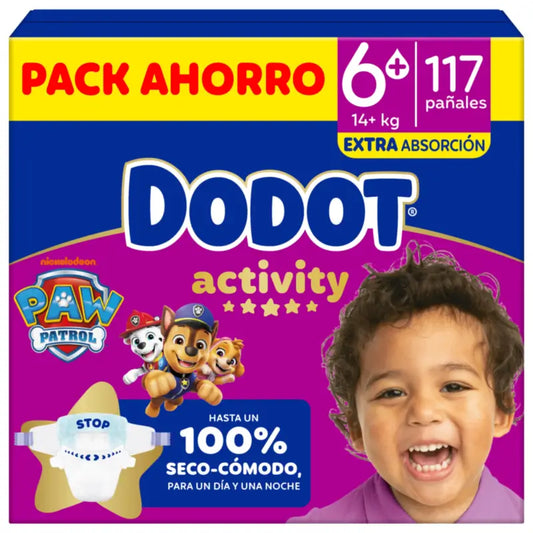 Dodot Activity Größe 6+, 14kg-19kg, 117 Windeln