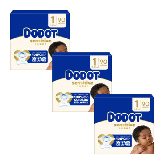 Dodot Sensitive Windel Sensitive Jumbo Pack Größe 1, 3X90 Einheiten