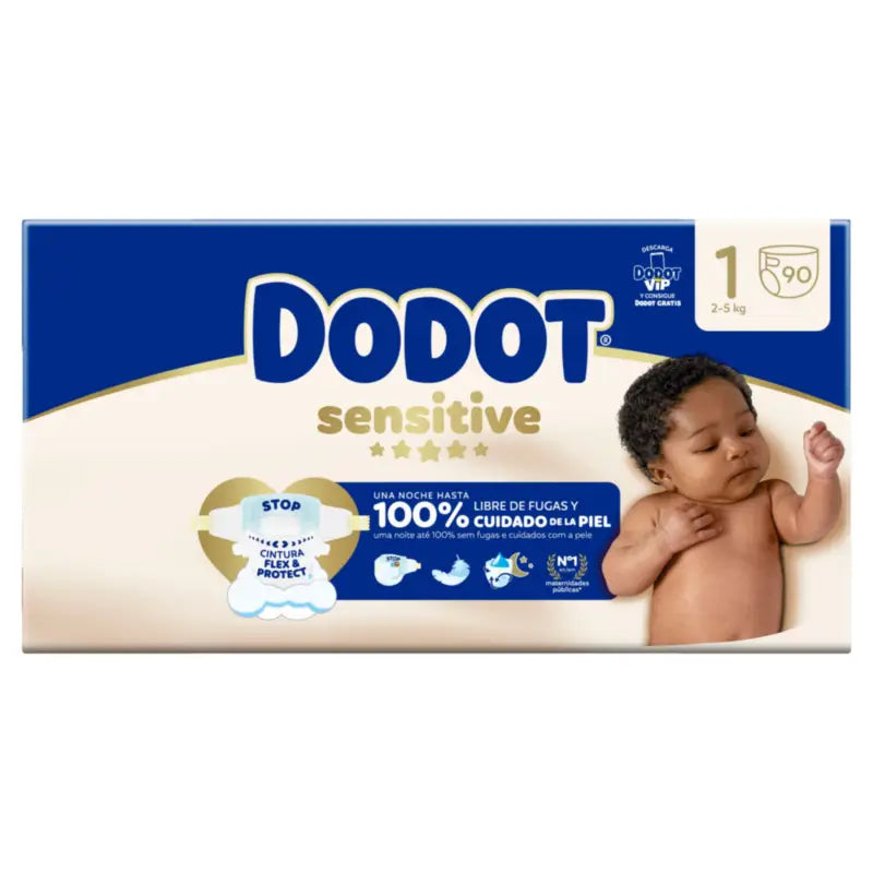 Dodot Sensitive Größe 1, 2kg-5kg, 90 Windeln