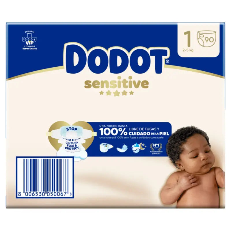 Dodot Sensitive Größe 1, 2kg-5kg, 90 Windeln