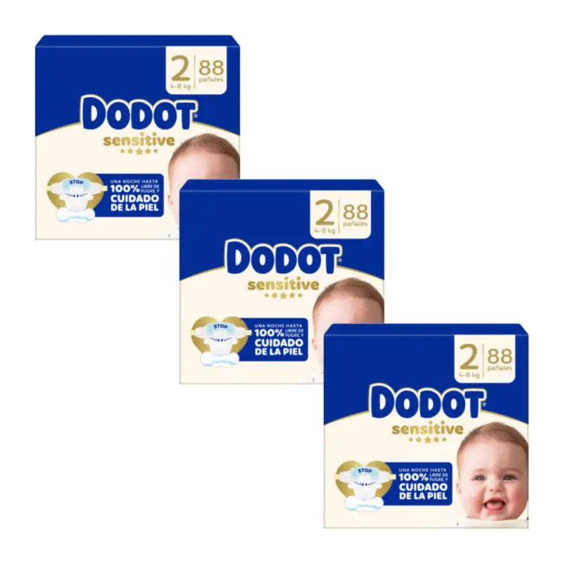 Dodot Sensitive Windel Sensitive Jumbo Pack Größe 2 , 3X88 Einheiten