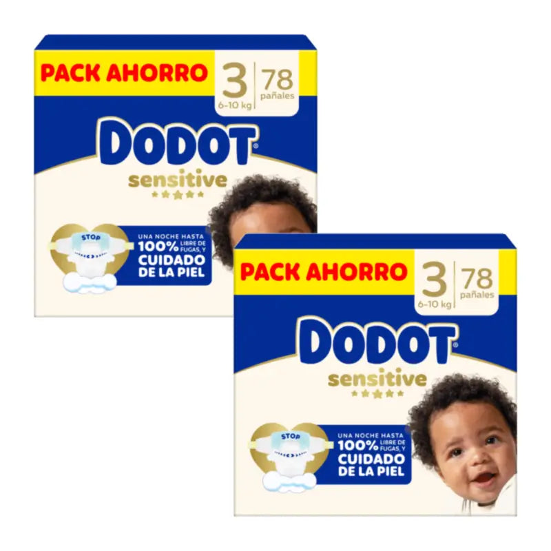 Dodot Sensitive Jumbo Sensitive Windelpaket Größe 3, 2x78 Stück
