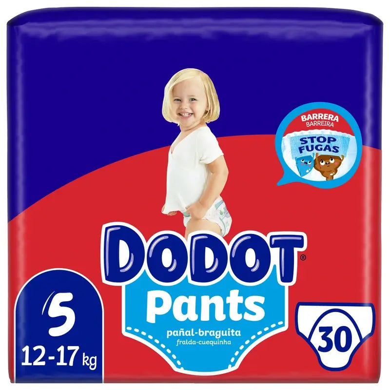 Dodot Pants Panty Größe 5 (12-17 Kg), 30 Windeln