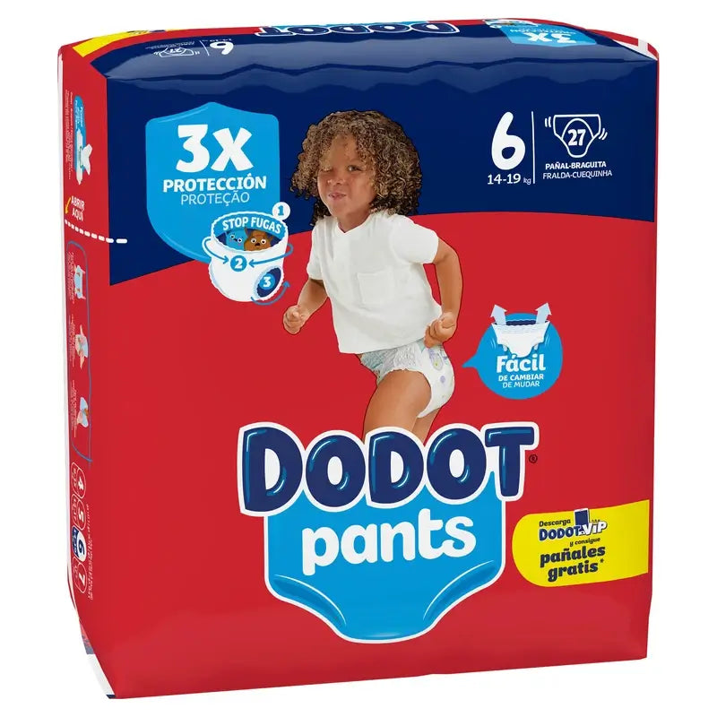 Dodot Pants Panty Größe 6 (+15 Kg), 27 Windeln