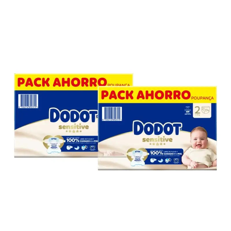 Dodot Sensitive Größe 2 Windeln 4–8 kg, 2er-Pack à 174 Stück