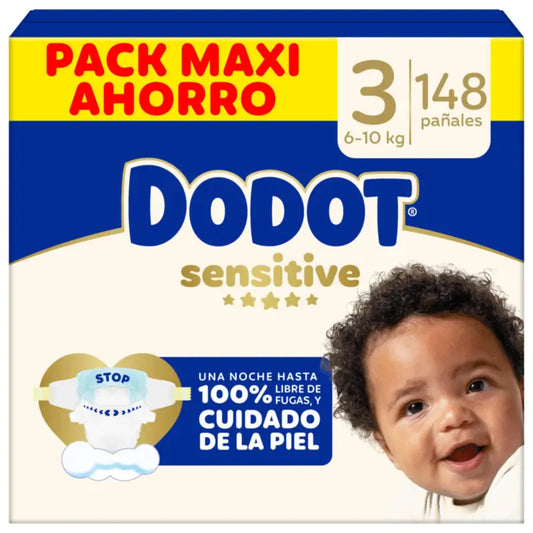 Dodot Sensitive Größe 3, Windeln, 6Kg-10Kg , 148 Stück
