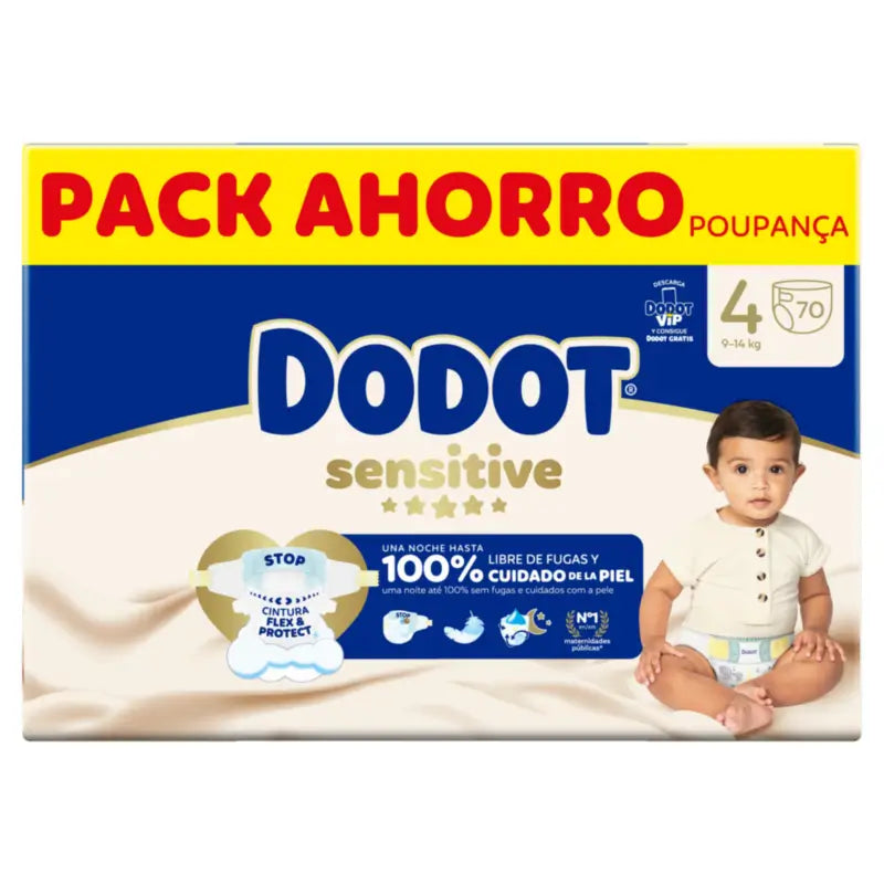 Dodot Sensitive Box Größe 4, 70 Windeln