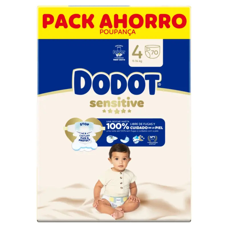 Dodot Sensitive Box Größe 4, 70 Windeln