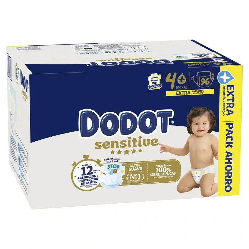 Dodot Sensitive Extra-Box Größe 4+, 96 Windeln