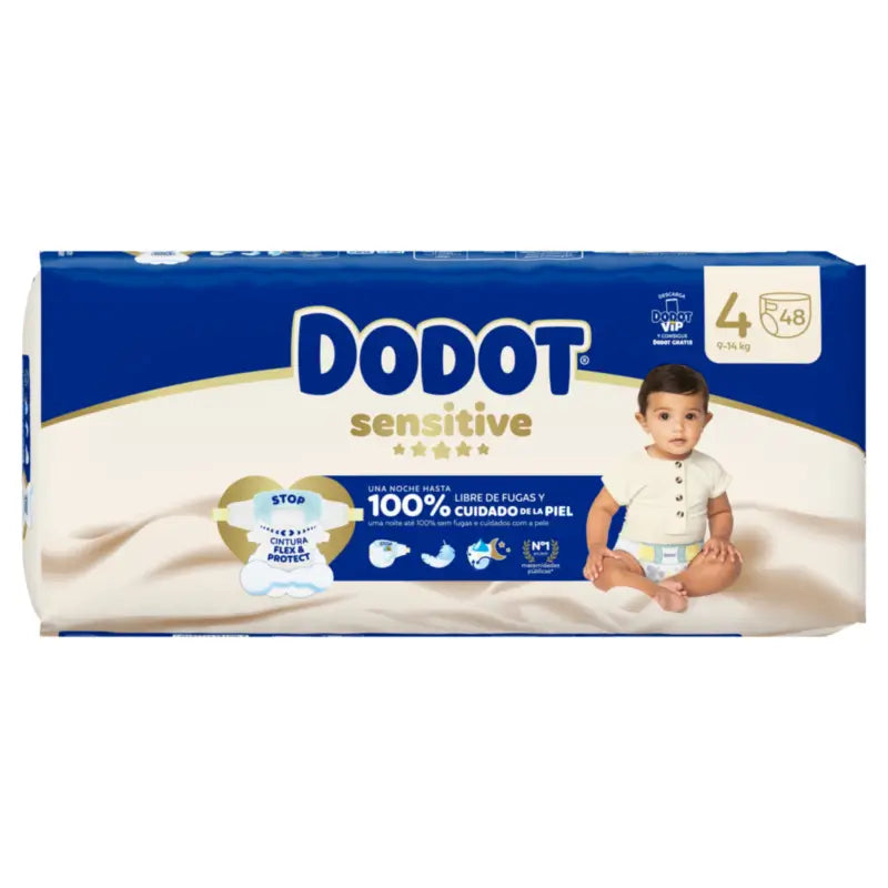 Dodot Sensitive Größe 4 (9-14 Kg), 48 Windeln
