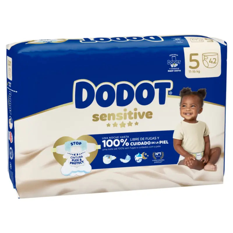 Dodot Sensitive Größe 5 (12-16 Kg), 42 Windeln