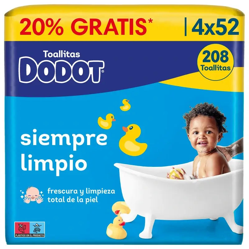 Dodot Dodot Nachfülltücher, 208 Stück
