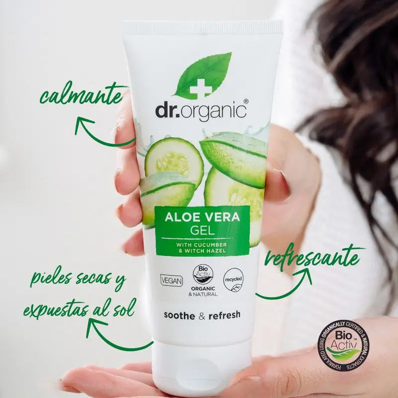 Dr.Organic Aloe Vera Feuchtigkeitsspendendes Körpergel Alle Hauttypen, 200 ml