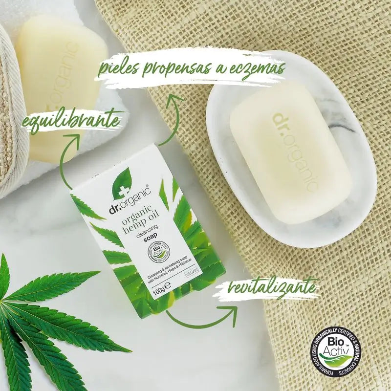 Dr. Organic Bio Hanföl Bar Seife 100Gr.