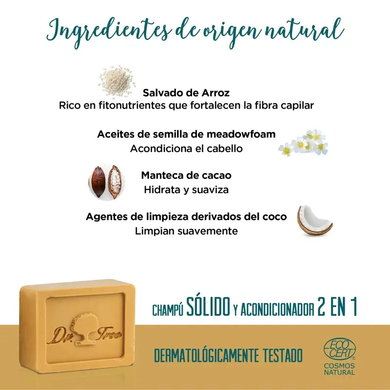 Dr. Tree Eco Revitalisierendes Festes Shampoo für empfindliche Kopfhaut