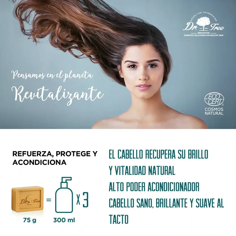 Dr. Tree Eco Revitalisierendes Festes Shampoo für empfindliche Kopfhaut