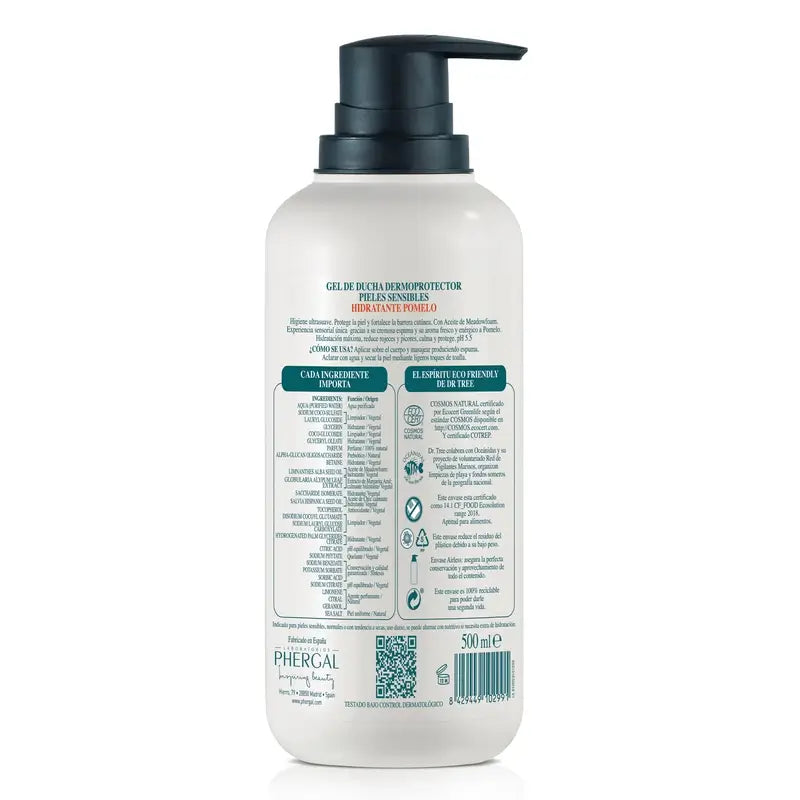 Dr. Tree Natural Grapefruit Duschgel Feuchtigkeitsspendend Empfindliche Haut 500Ml
