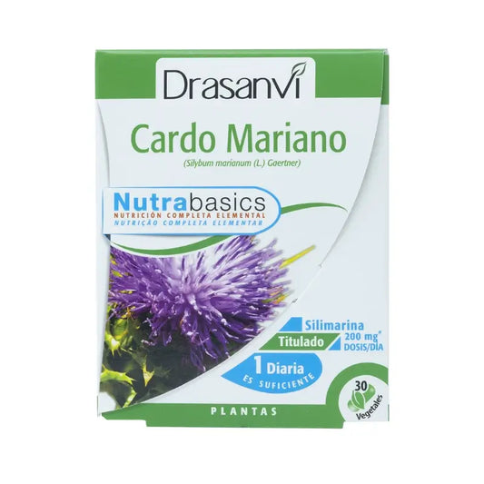 Drasanvi Mariendistel 30 Kapseln Nutrabasicos Drasanvi Flasche