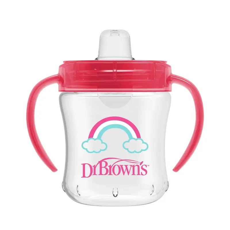 Dr.Brown's Rainbow Pink Soft Mundstück Übergangstasse, 180 ml