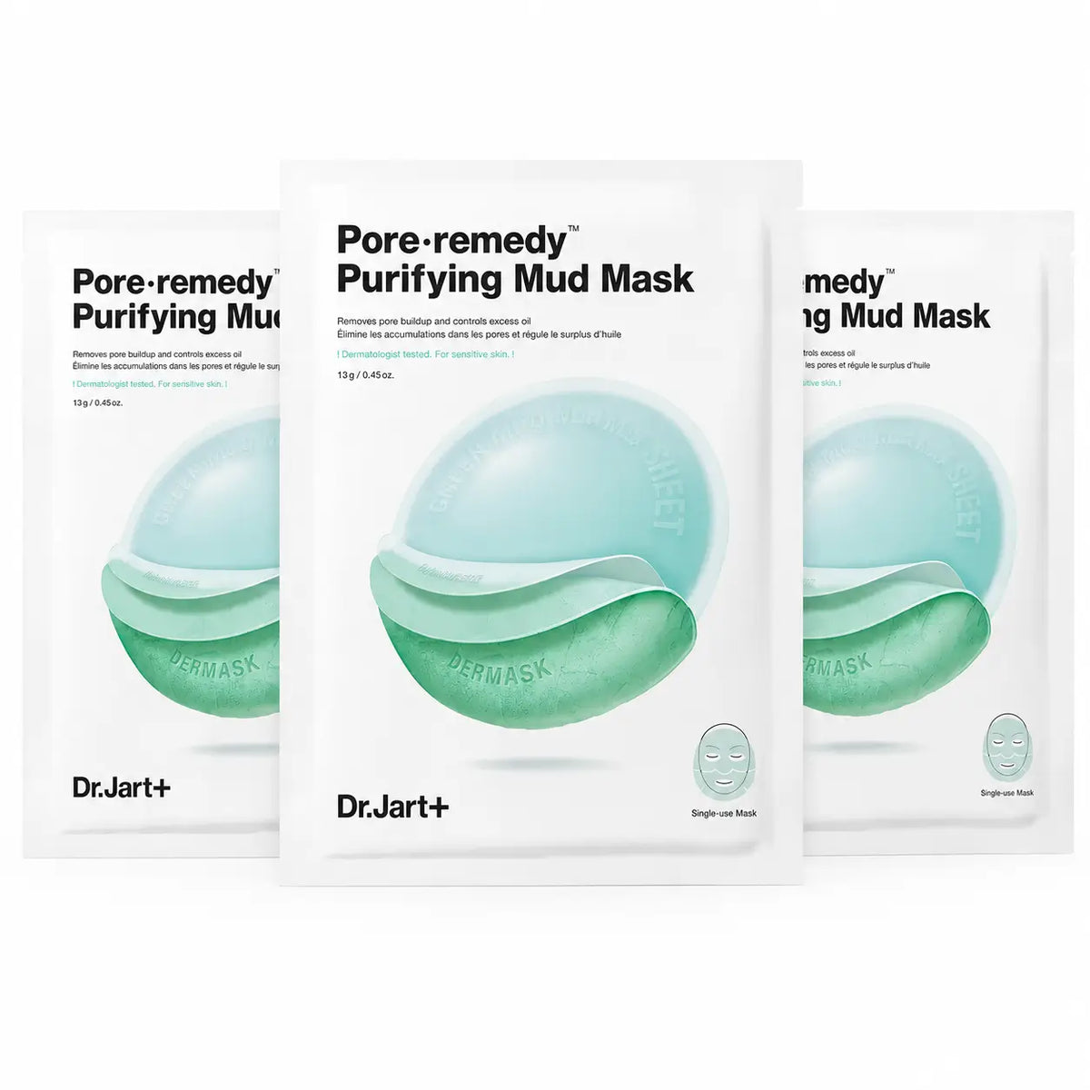 Dr.Jart+ Pore Remedy Reinigende Grüne Schlammmaske, 13 Gr , 3er-Pack