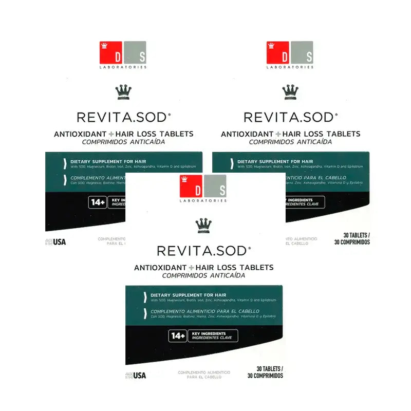Ds Laboratories Revita Sod Anti-Hair Loss Tablets, Pack 3 x 30 pcs.