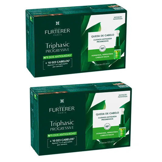 Rene Furterer Triphasic progressive progressive hair loss, Pack 2 x 8 bottles