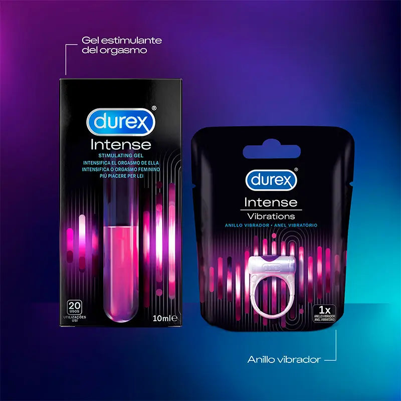 Durex Pack Intense Orgasmic Gel + Intense Orgasmic Vibrations Vibrationsring