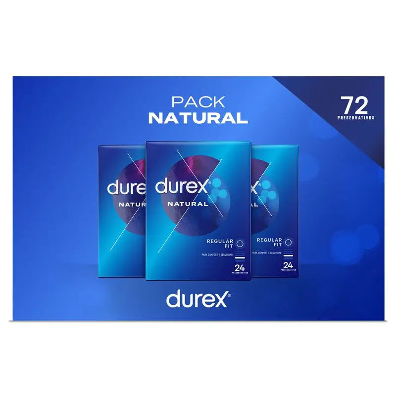 Durex Natural Plus Kondome, Packung 3 x 24 Stück