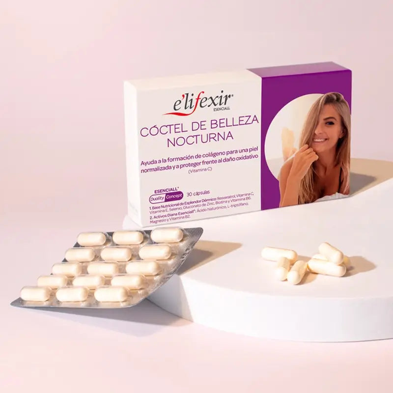 Elifexir Essential Night Beauty Cocktail Hyaluronsäure 30Caps