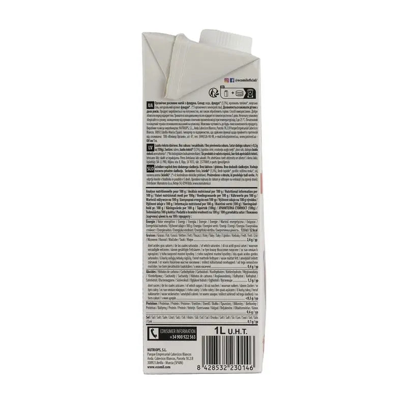 Ecomil Haselnuss Natur, 1 l