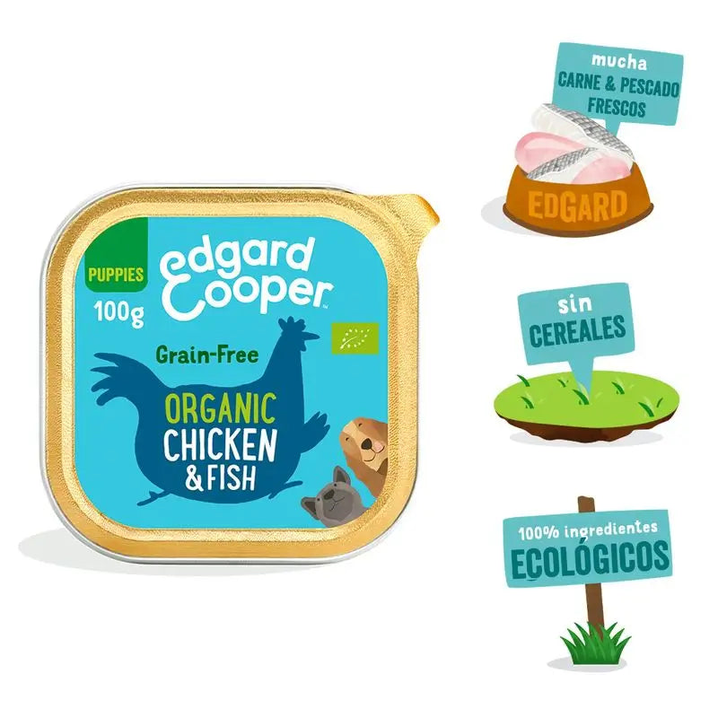 Edgard & Cooper Nassfutter für Welpen 17x100g Bio-Huhn & Fisch