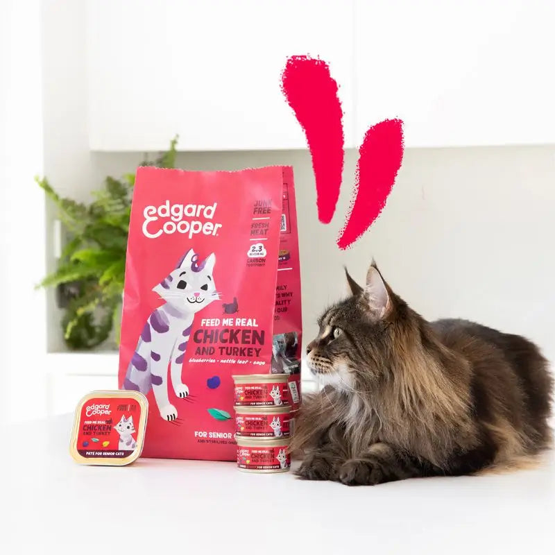 Edgard & Cooper Senior Katzenfutter 2kg Frisch vom Bauernhof Huhn