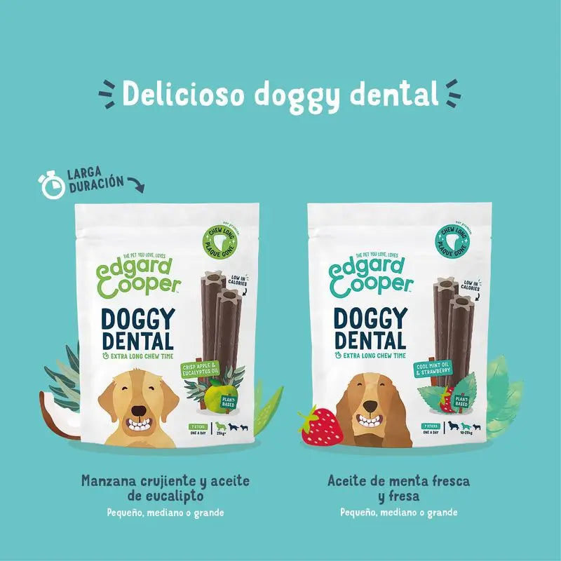 Edgard & Cooper Dental Snack Erwachsene Hunde 8x120g Apfel & Eukalyptus Klein