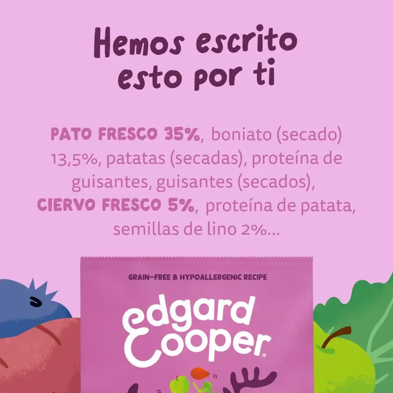 Edgard & Cooper Dog Adult Trockenfleisch Wild/Ente M 1Kg