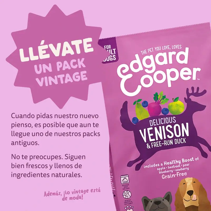 Edgard & Cooper Dog Adult Trockenfleisch Wild/Ente M 7Kg