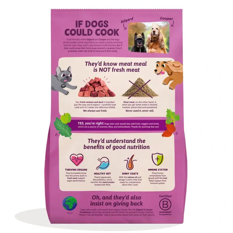Edgard & Cooper Dog Adult Trockenfleisch Wild/Ente S 3Kg