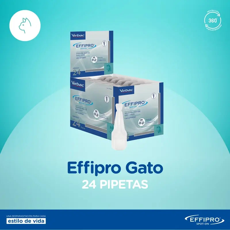 Effipro 50 Mg Spot-On Katzen, 24 Pipetten