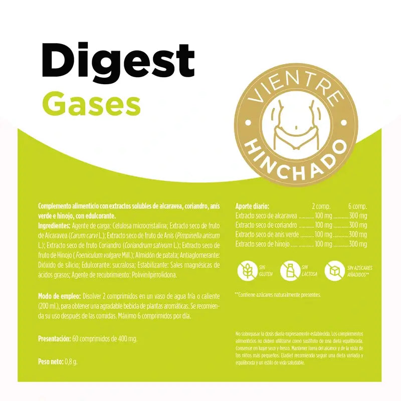 Eladiet Verdauungsgase (Aero), 60 Tabletten