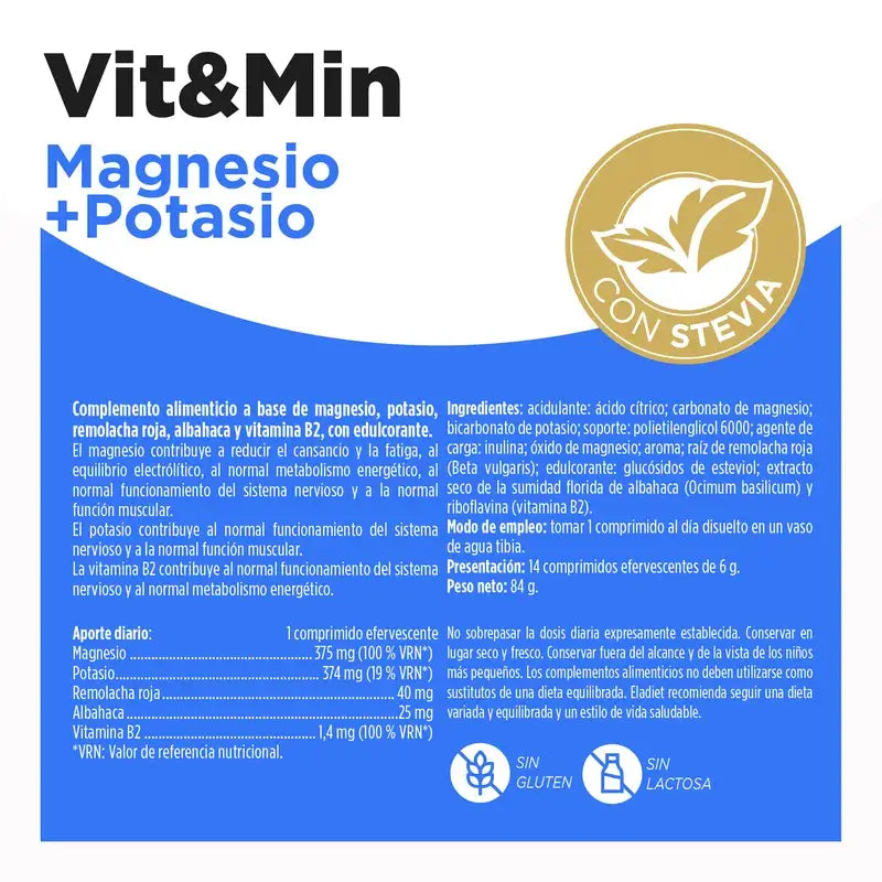 Eladiet Vit&Min Magnesium + Kalium, 14 Tabletten