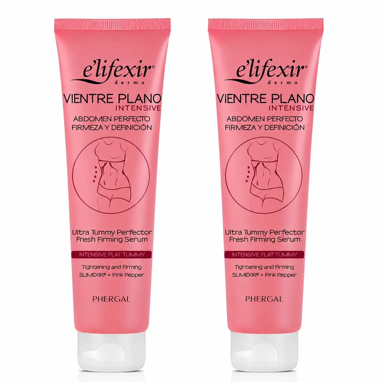 Elifexir Flat Belly Serum Intensive Reducer Bauch Straffung Straffung Fettverbrennung Serum 150Ml, Pack 2