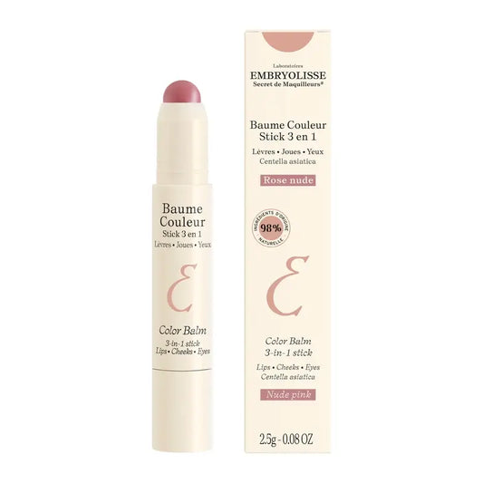Embryolisse Baume Couleur Stick 3-En-1 Rose Nude , 2,5 gr