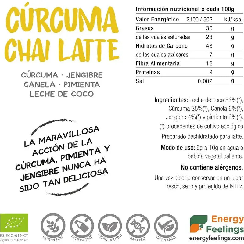 Energy Feelings Kurkuma Chai 750Gr. Eco Sg** Energy Feelings