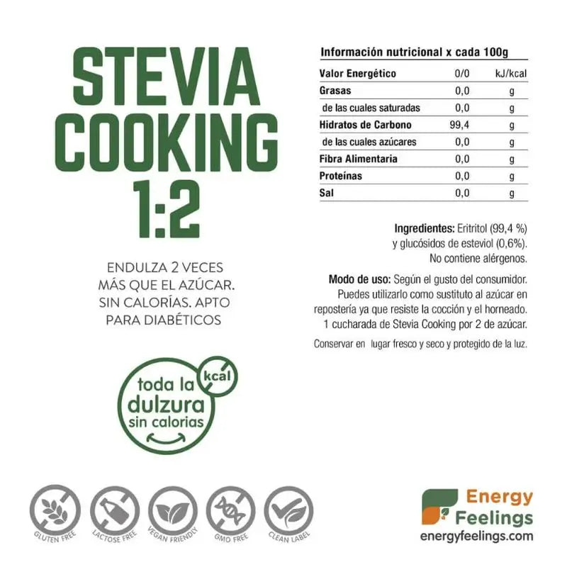 Energiegefühle Stevia Kochen 1:2 250Gr. Vegan Sg