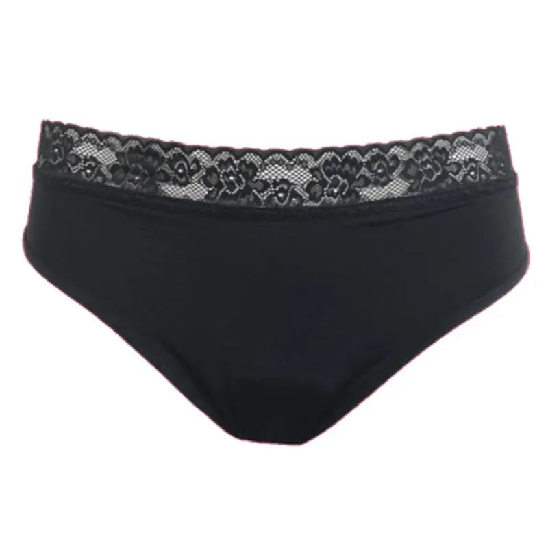 Enna Menstrual Panty Floral Classic Dia - Heavy Flow, Size L, Black