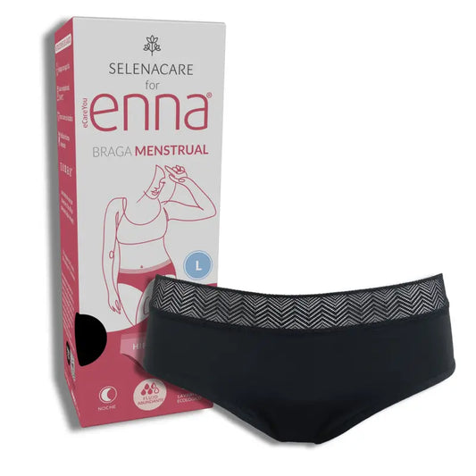 Enna Menstruationshöschen Modern Hipster Night - Heavy Flow, Größe L, Schwarz