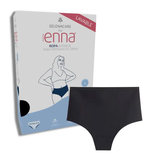 Enna Inkontinenz Damen High Waist 40 Ml Absorption, Größe L, Schwarz